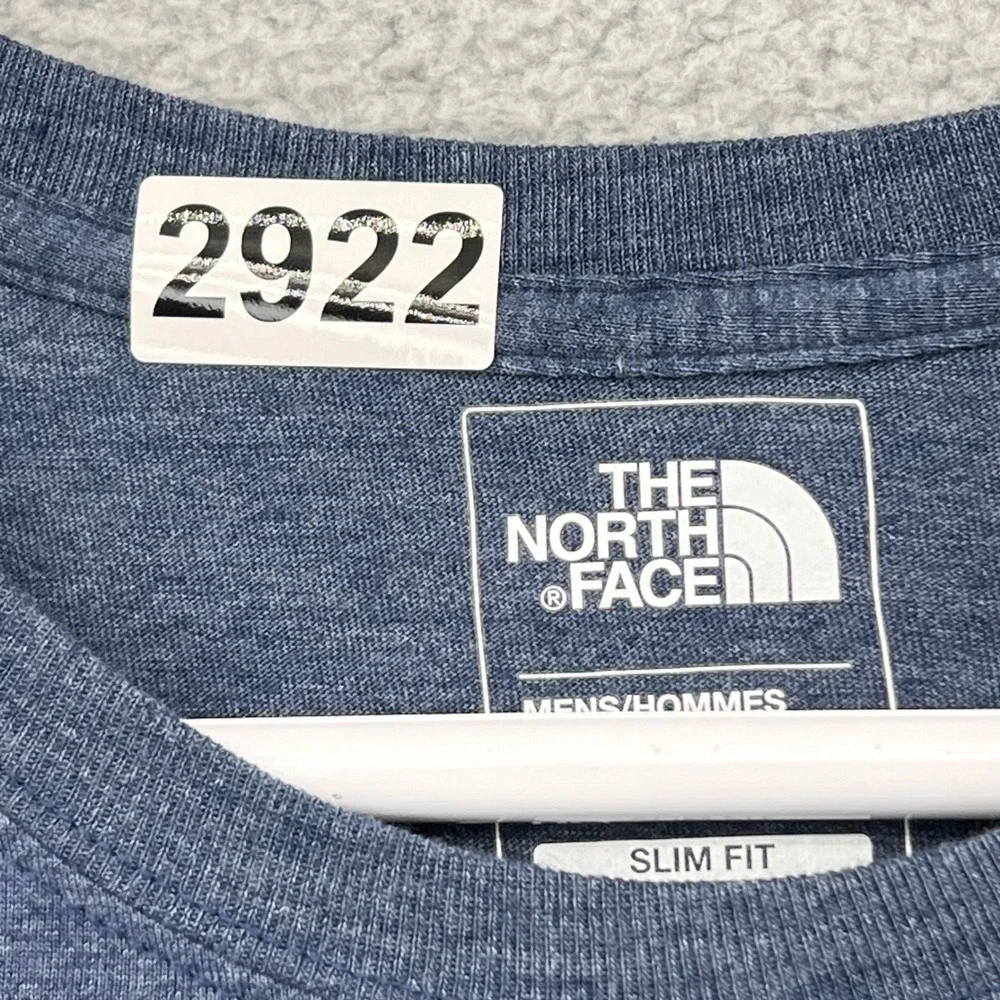 The North Face Mens Cali Bear Tri-Blend T-Shirt XXL Shady Blue Heather Slim Fit